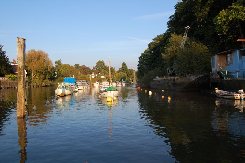 Boats against Eel Pie Island